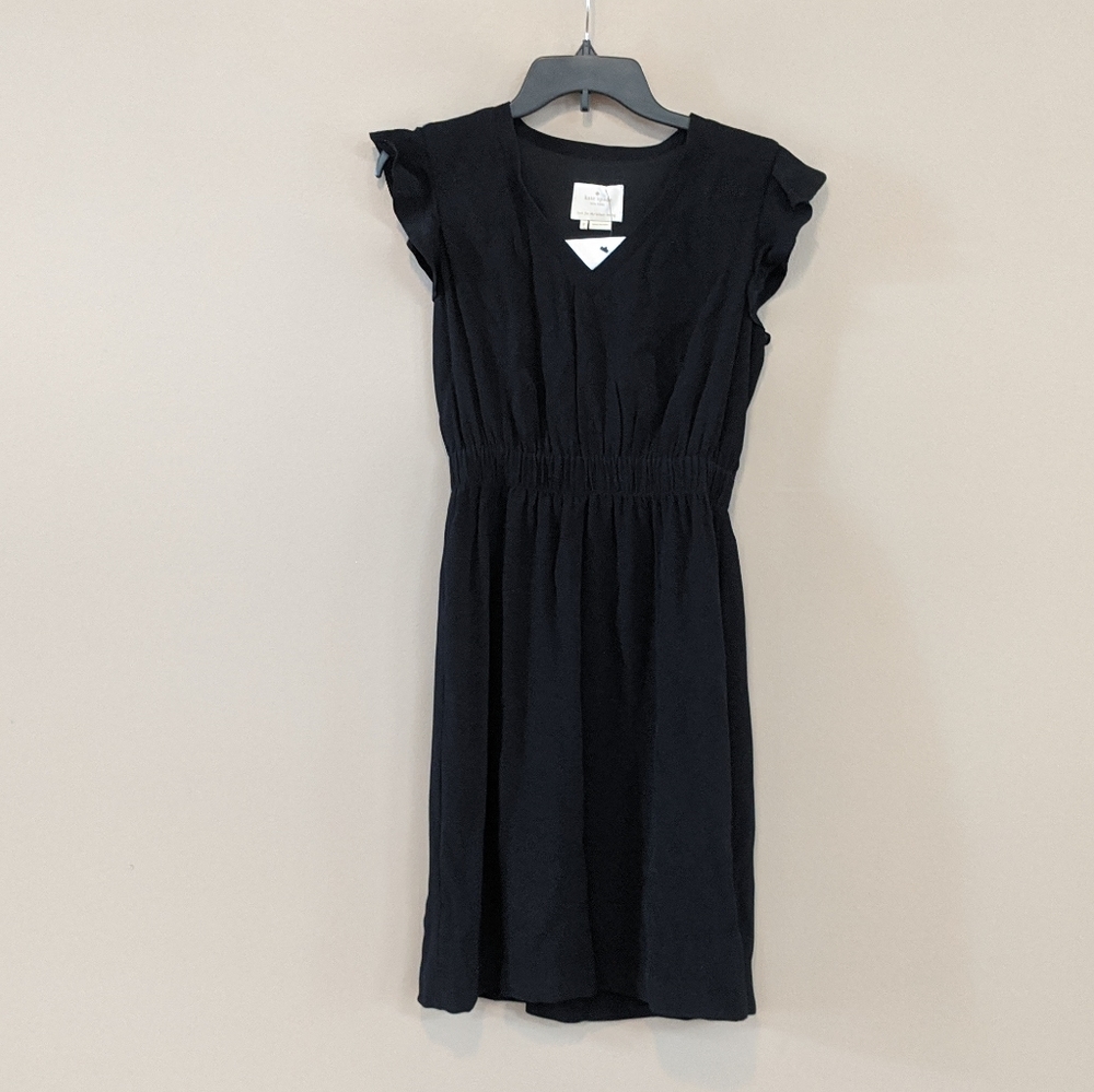 Kate Spade Black Dress Flutter Sleeve Dress - Picture 5 of 14